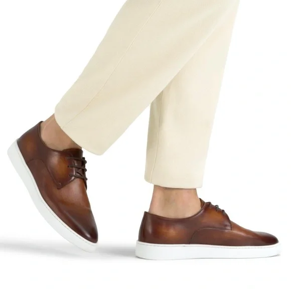 Magnanni Lonzo Hybrid Dress Sneaker in Cognac Size 7.5 - Picture 2 of 10